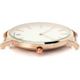 Montre Edelwatch 41 mm (Men) cadran doré fond blanc (pile non incluse) - Bracelet bleu / blanc / vert