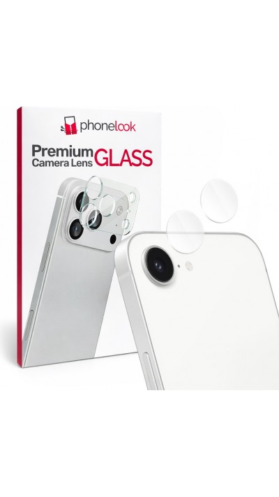 Pack de 2 vitres de protection caméra - Transparent - iPhone 17e / 16e