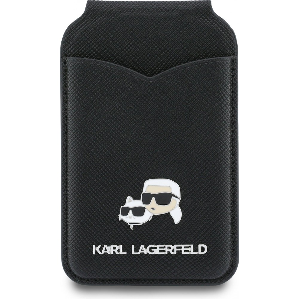Porte-cartes  Karl Lagerfeld support avec miroir MagSafe &eacute;l&eacute;gant et pratique - Noir