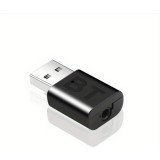 R&eacute;cepteur &eacute;metteur Bluetooth sans fil 5.0 USB-A avec extension jack 3.5mm pour PC et voiture - Noir