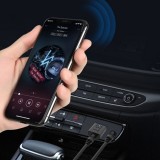 R&eacute;cepteur &eacute;metteur Bluetooth sans fil 5.0 USB-A avec extension jack 3.5mm pour PC et voiture - Noir