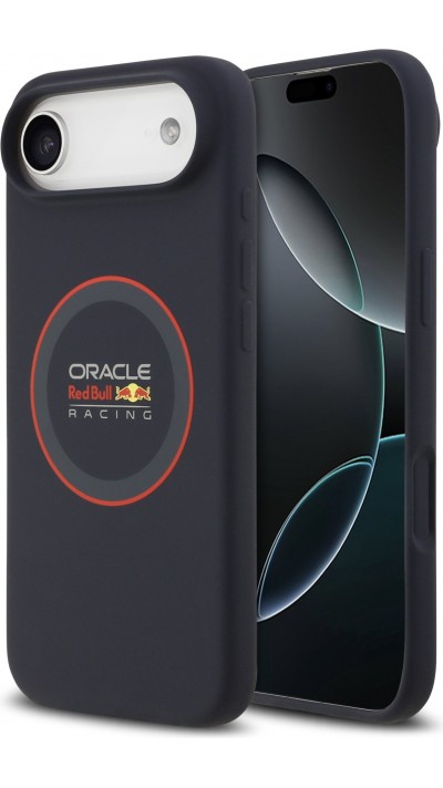 Coque iPhone Air - Red Bull Racing MagSafe en silicone avec anneau rouge - Bleu