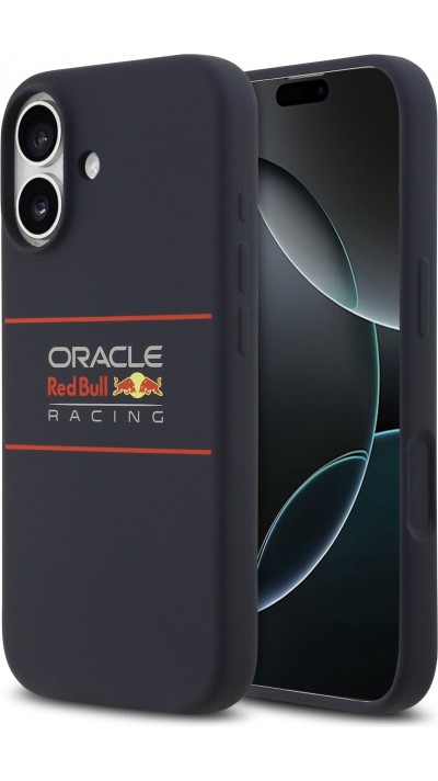 Coque iPhone 17 - Red Bull Silicone Horizontal Centered Logo MagSafe - Bleu