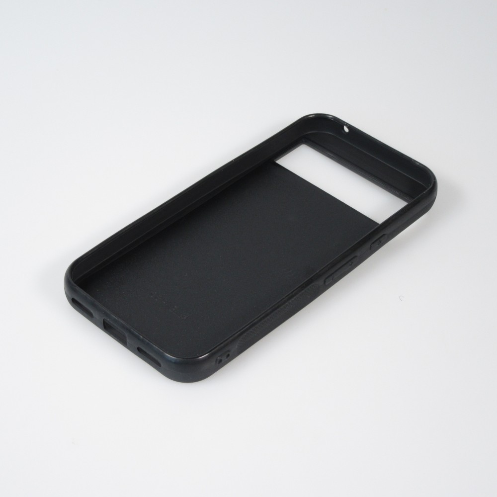Coque Google Pixel 8a - Silicone rigide noir Vie sauvage africaine