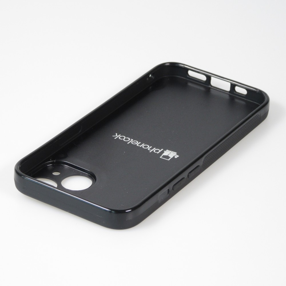 iPhone 15 Case Hülle - Silikon schwarz Little Girl Sketch