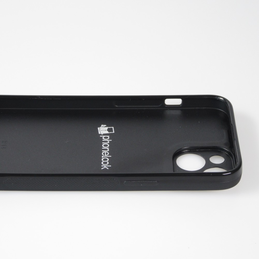iPhone 15 Case Hülle - Silikon schwarz Little Girl Sketch