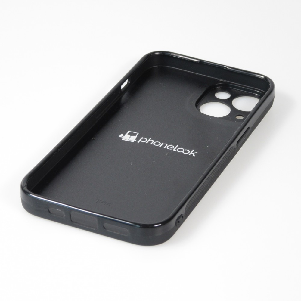 Coque iPhone 15 Plus - Silicone rigide noir Autumn 25 Rain