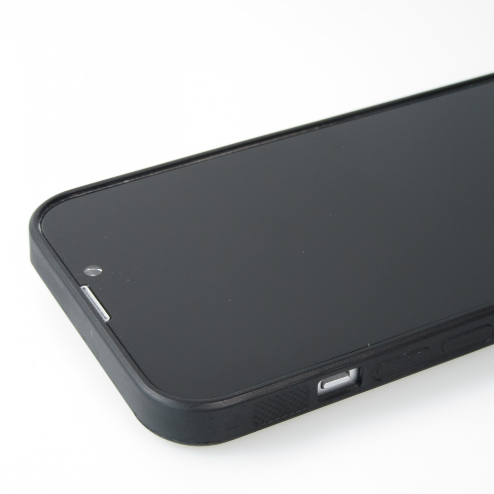 Coque iPhone 15 Pro - Silicone rigide noir Canton VD blanc