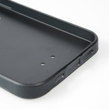 Coque iPhone 15 Pro - Silicone rigide noir Canton VD blanc
