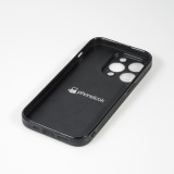 Coque iPhone 15 Pro - Silicone rigide noir Canton VD blanc