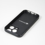 Coque iPhone 15 Pro - Silicone rigide noir Canton VD blanc