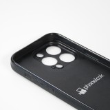 Coque iPhone 15 Pro - Silicone rigide noir Canton VD blanc