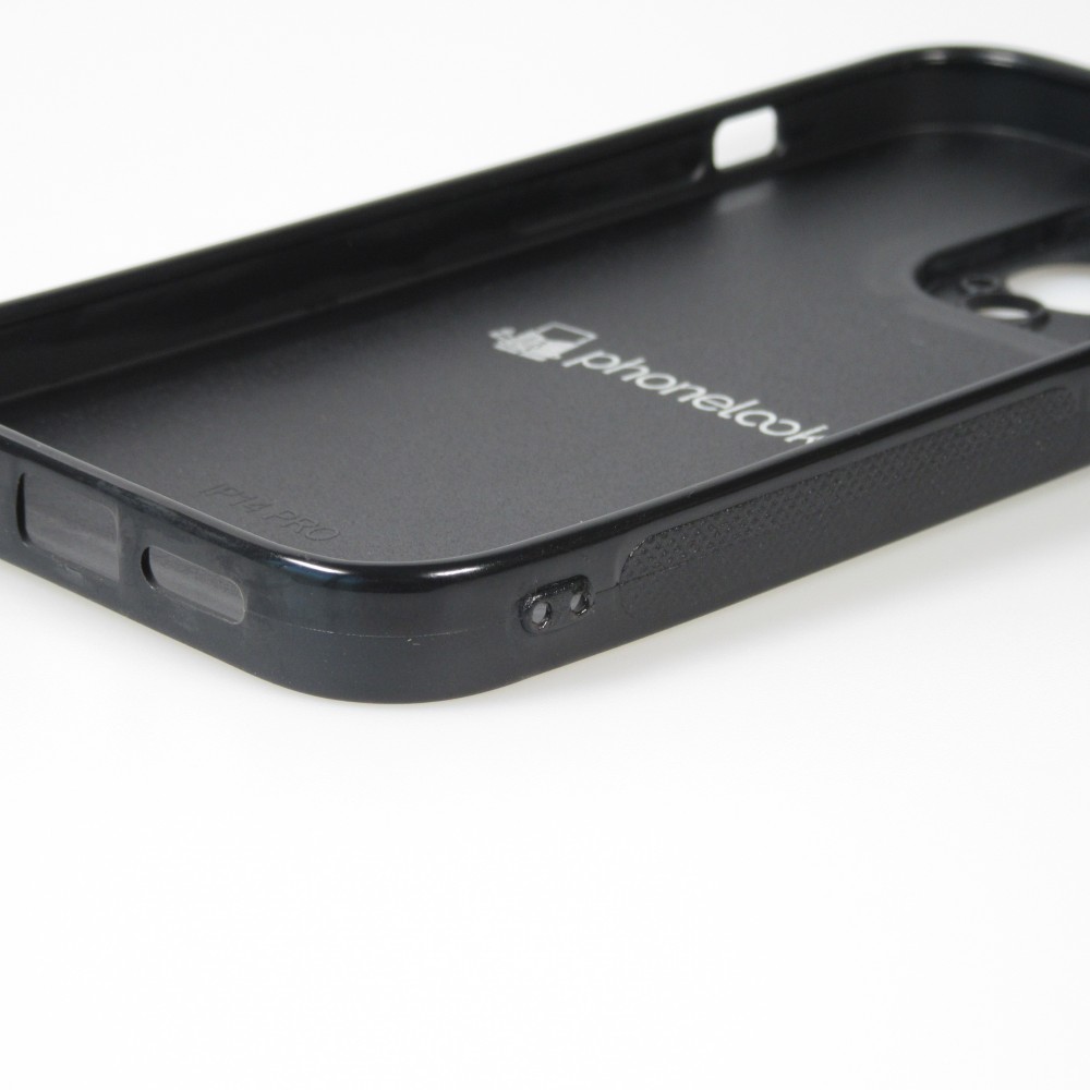 Coque iPhone 15 Pro - Silicone rigide noir Canton VD blanc
