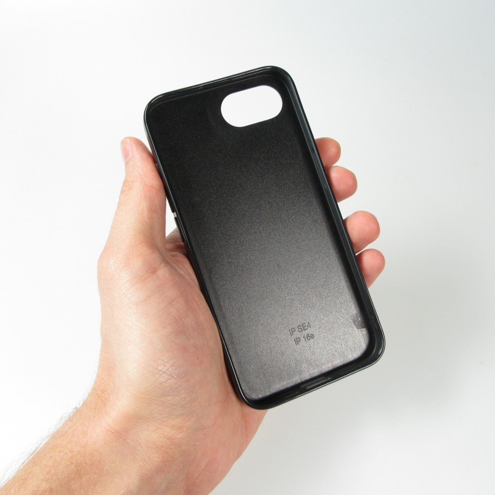 Coque iPhone 16e - Silicone rigide noir Canton OW noir