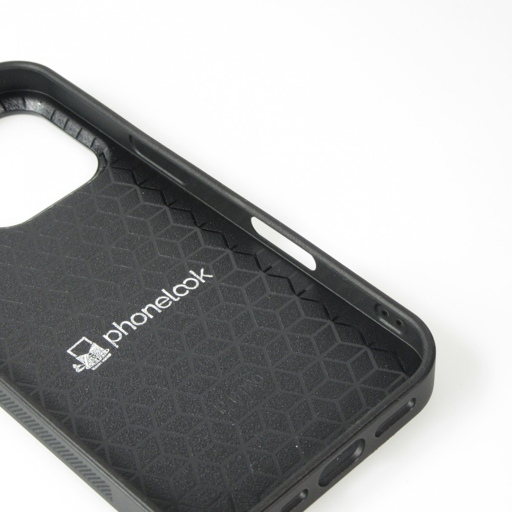 Coque iPhone 16 Pro - Silicone rigide noir Marble Everything