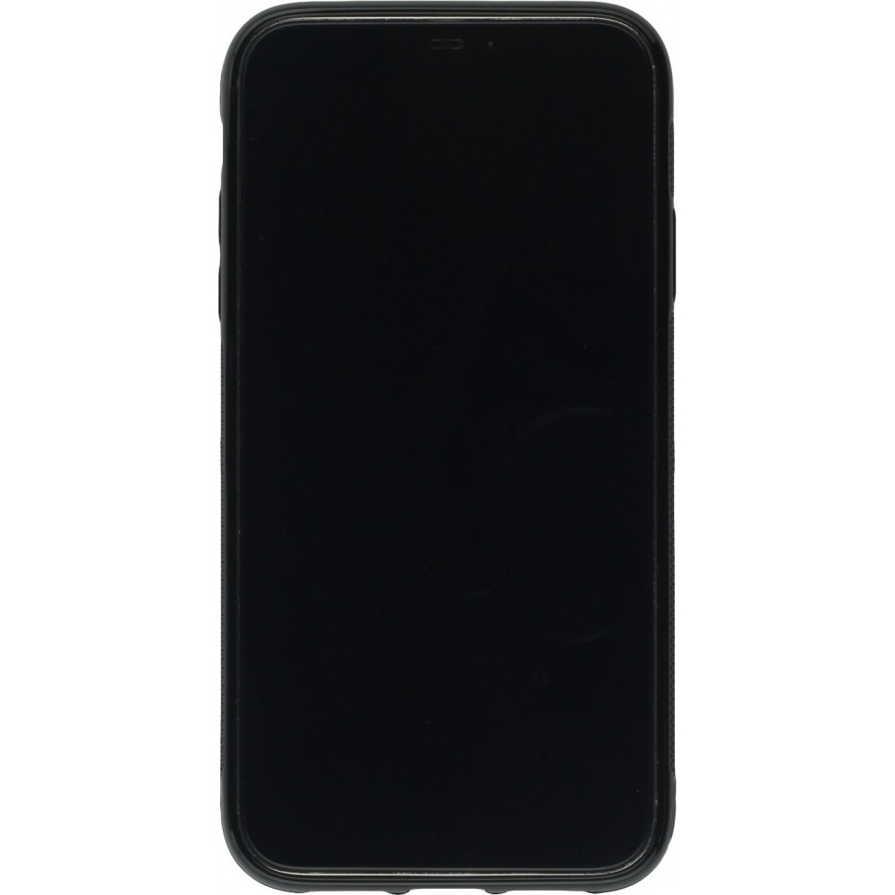 Coque iPhone XR - Silicone rigide noir Autumn 25 Autumn pattern