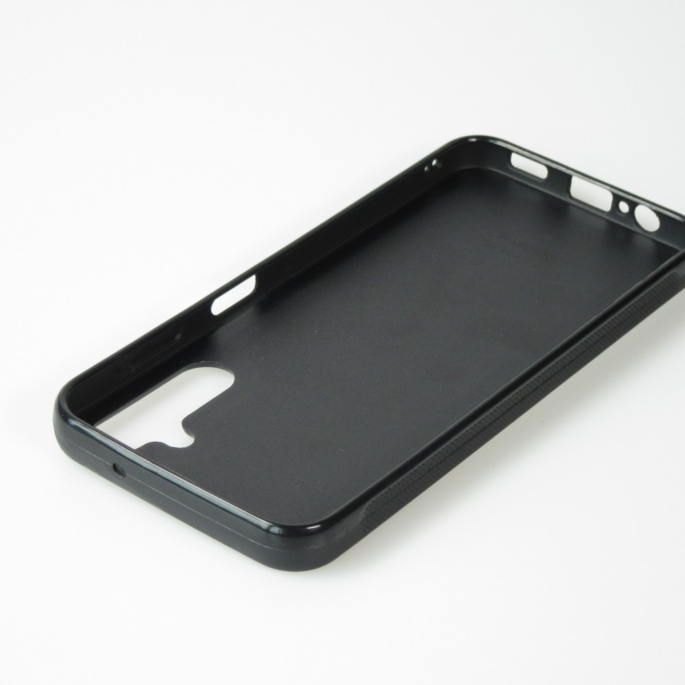 Samsung Galaxy A14 5G Case Hülle - Silikon schwarz Valentin 2024 Schwarzes Herz Abstrakt