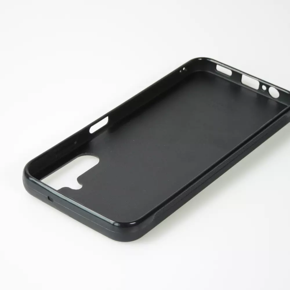 Coque Samsung Galaxy A34 5G - Silicone rigide noir Canton SG blanc