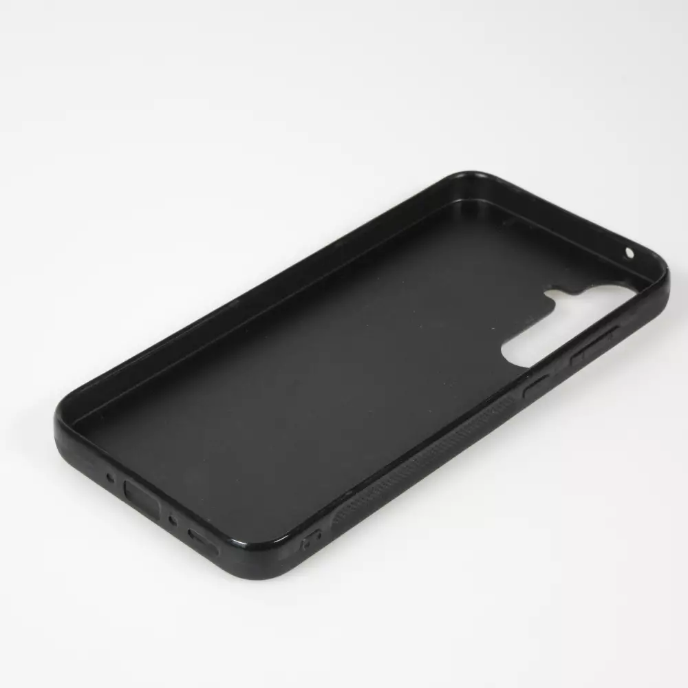 Coque Samsung Galaxy A35 5G - Silicone rigide noir Valentine 2024 Coeur Noir Abstrait