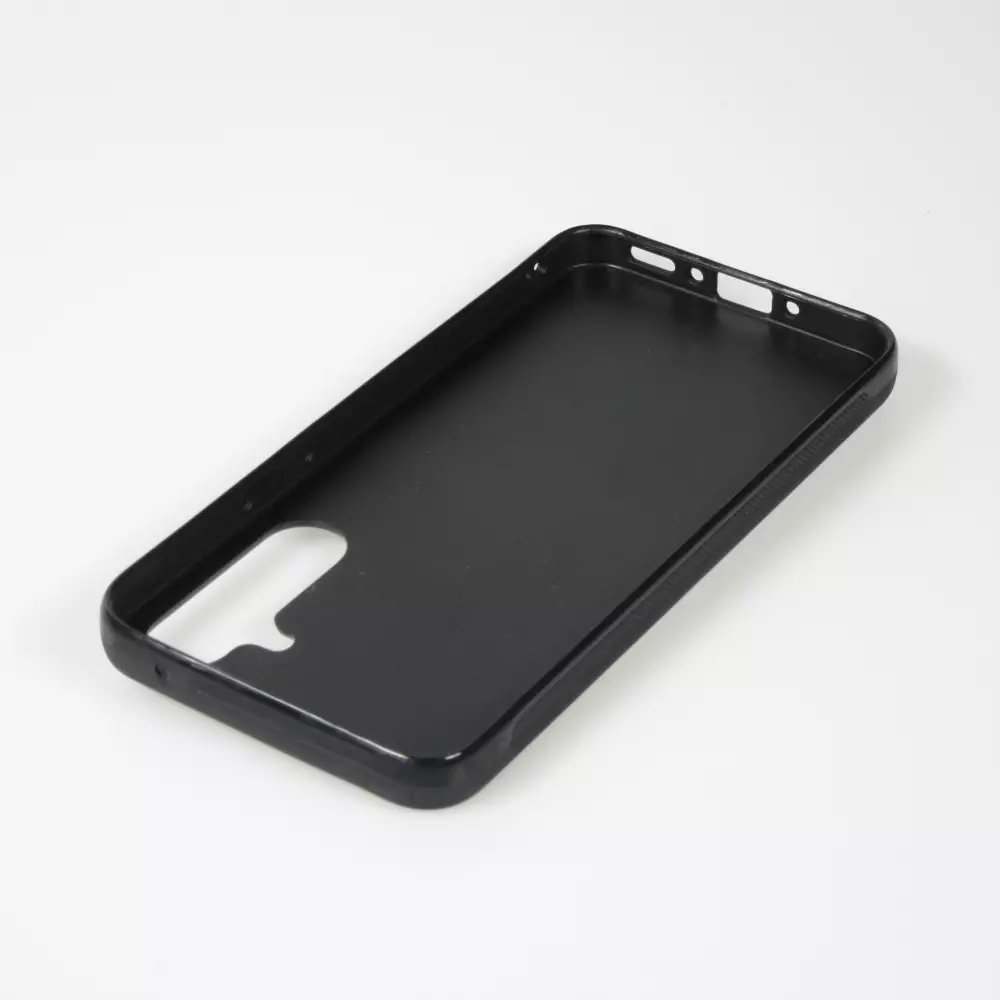 Coque Samsung Galaxy A35 5G - Silicone rigide noir Valentine 2024 Coeur Noir Abstrait