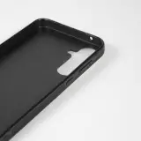 Coque Samsung Galaxy A35 5G - Silicone rigide noir Valentine 2024 Coeur Noir Abstrait
