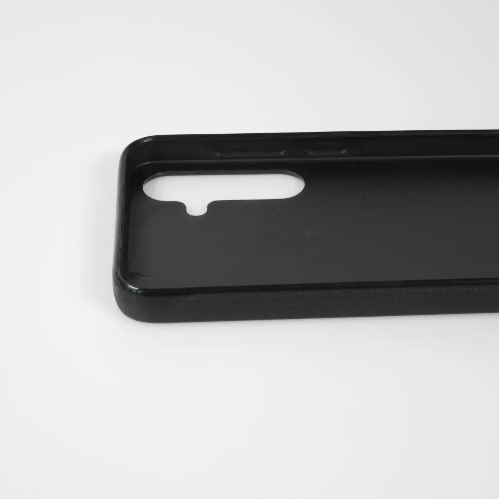 Coque Samsung Galaxy A35 5G - Silicone rigide noir Valentine 2024 Coeur Noir Abstrait
