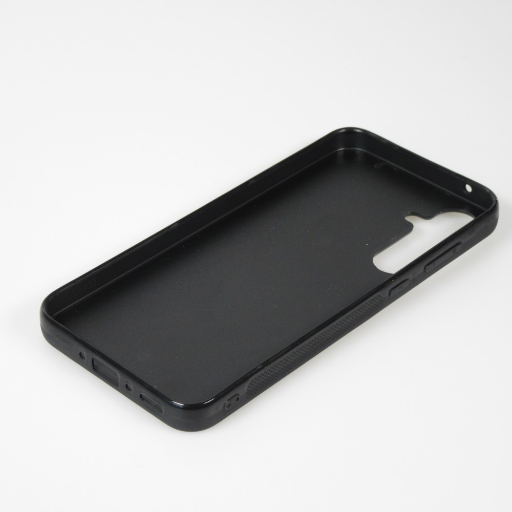 Coque Samsung Galaxy A36 - Silicone rigide noir Chats gris troupeau