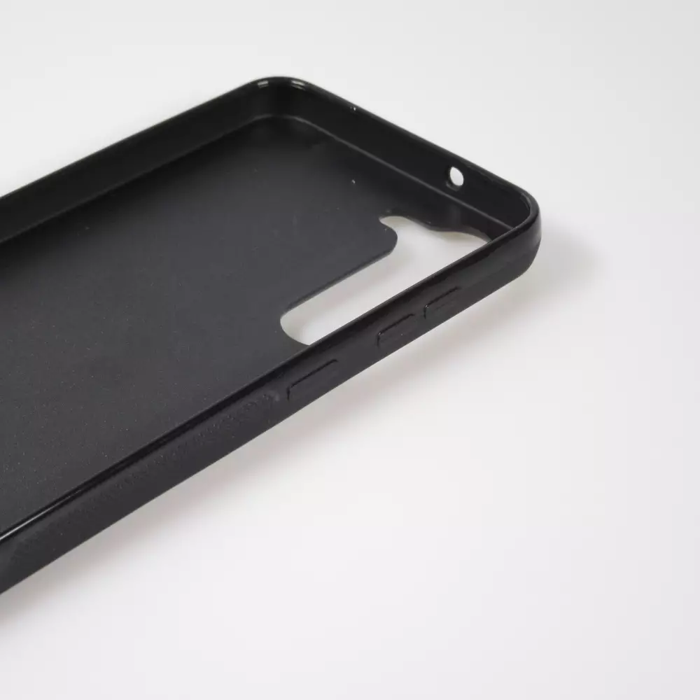 Coque Samsung Galaxy S23 - Silicone rigide noir Canton LU blanc