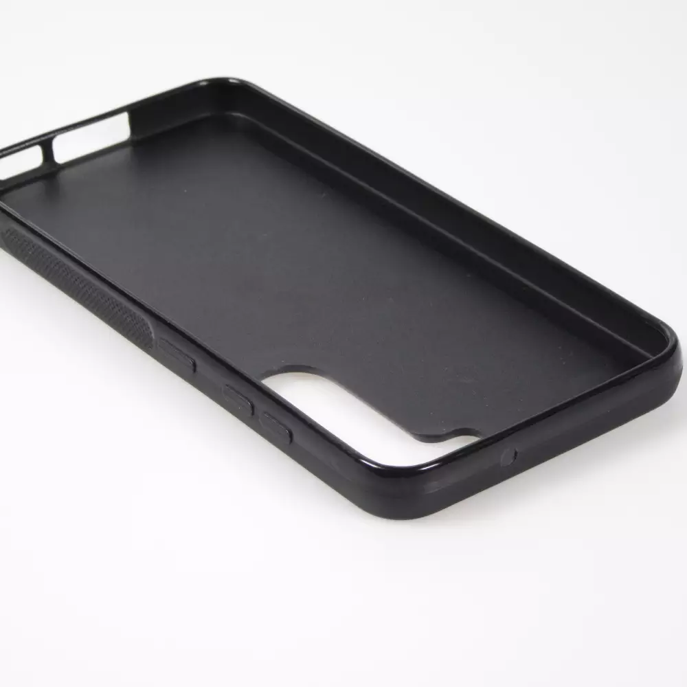 Coque Samsung Galaxy S23 - Silicone rigide noir Canton LU blanc