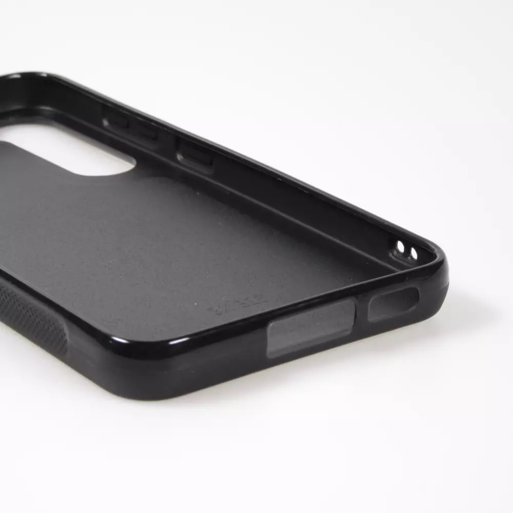 Coque Samsung Galaxy S23 - Silicone rigide noir Canton LU blanc