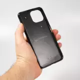 Coque Xiaomi Mi 11 Lite 5G - Silicone rigide noir Wine Statue de la liberté avec un verre de vin