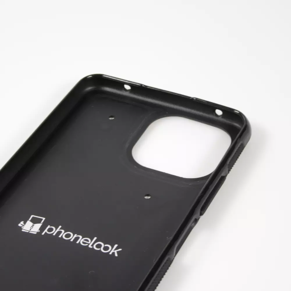 Coque Xiaomi Mi 11 Lite 5G - Silicone rigide noir Wine Statue de la liberté avec un verre de vin