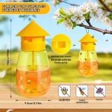Set 2 pi&egrave;ges &agrave; gu&ecirc;pes grande capacit&eacute; r&eacute;utilisables efficaces pour jardin terrasse camping - Orange