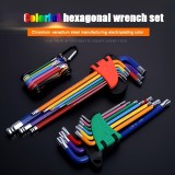 9-teiliges Inbusschl&uuml;ssel Set Chrom-Vanadium Stahl Mehrgr&ouml;&szlig;en f&uuml;r Heimwerker Auto Reparaturen