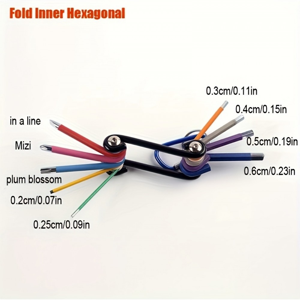 9-teiliges Inbusschl&uuml;ssel Set Chrom-Vanadium Stahl Mehrgr&ouml;&szlig;en f&uuml;r Heimwerker Auto Reparaturen