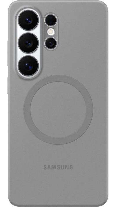 Galaxy S26 Ultra Case H&uuml;lle - Silicone Magnet Case leichter und dauerhafter Schutz - Grau