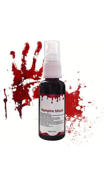 Spray de faux sang pour maquillage d'Halloween effet vampire et zombie