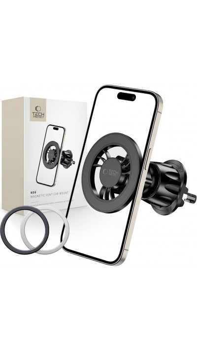 Tech-Protect N56 support de téléphone magnétique pour voiture compatible avec MagSafe - Noir
