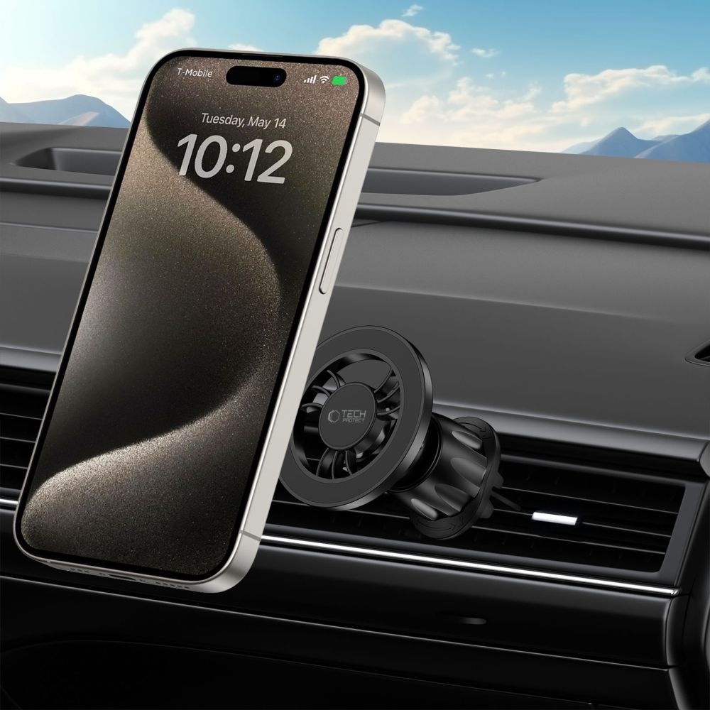 Tech-Protect N56 support de t&eacute;l&eacute;phone magn&eacute;tique pour voiture compatible avec MagSafe - Noir