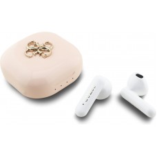 TWS Guess 4G Metal Logo &eacute;couteurs Bluetooth charge rapide 16h d'autonomie et assistant vocal - Rose