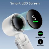 Ventilateur portable pliable rechargeable USB ultra-silencieux 5 vitesses 3600mAh autonomie 10h - Blanc