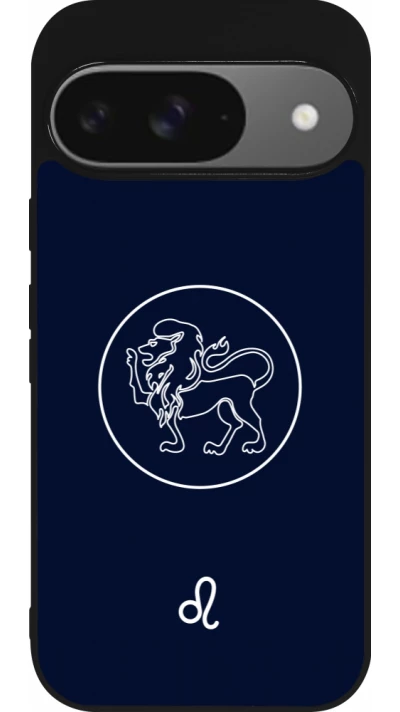 Google Pixel 9 / Pixel 9 Pro Case Hülle - Silikon schwarz Astrologie Löwe