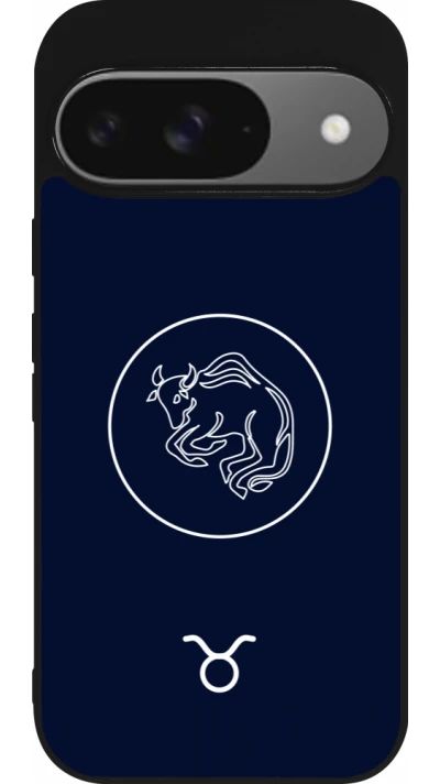 Google Pixel 9 / Pixel 9 Pro Case Hülle - Silikon schwarz Astrologie Stier