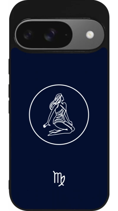 Google Pixel 9 / Pixel 9 Pro Case Hülle - Silikon schwarz Astrologie Jungfrau
