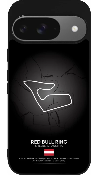Google Pixel 9 / Pixel 9 Pro Case Hülle - Silikon schwarz F1 Track 2025 Austria