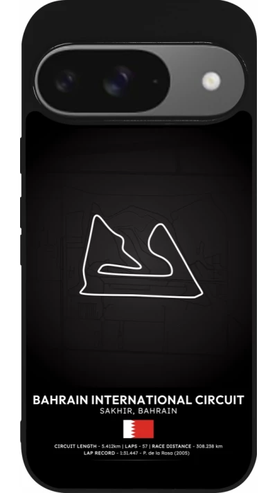 Google Pixel 9 / Pixel 9 Pro Case Hülle - Silikon schwarz F1 Track 2025 Bahrain