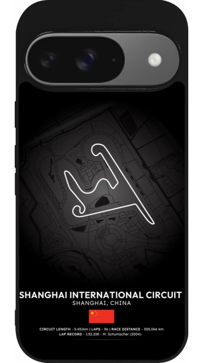 Google Pixel 9 / Pixel 9 Pro Case Hülle - Silikon schwarz F1 Track 2025 China