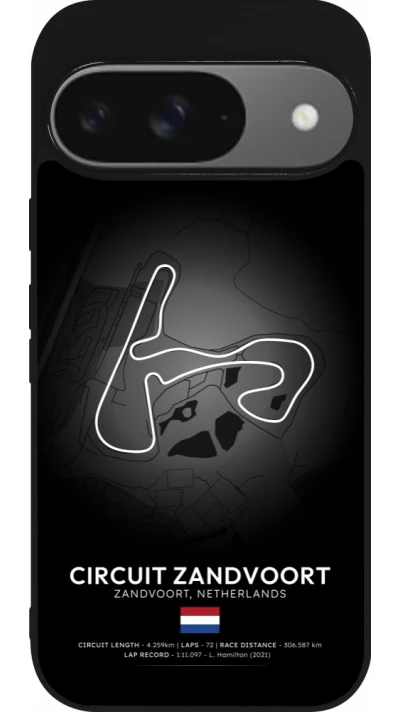 Google Pixel 9 / Pixel 9 Pro Case Hülle - Silikon schwarz F1 Track 2025 Netherlands