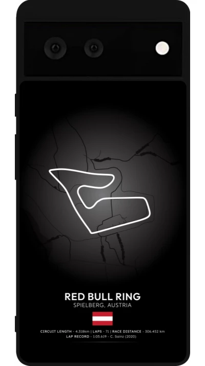 Coque Google Pixel 6 - Silicone rigide noir F1 Track 2025 Austria