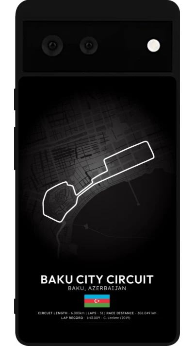Coque Google Pixel 6 - Silicone rigide noir F1 Track 2025 Azerbaijan